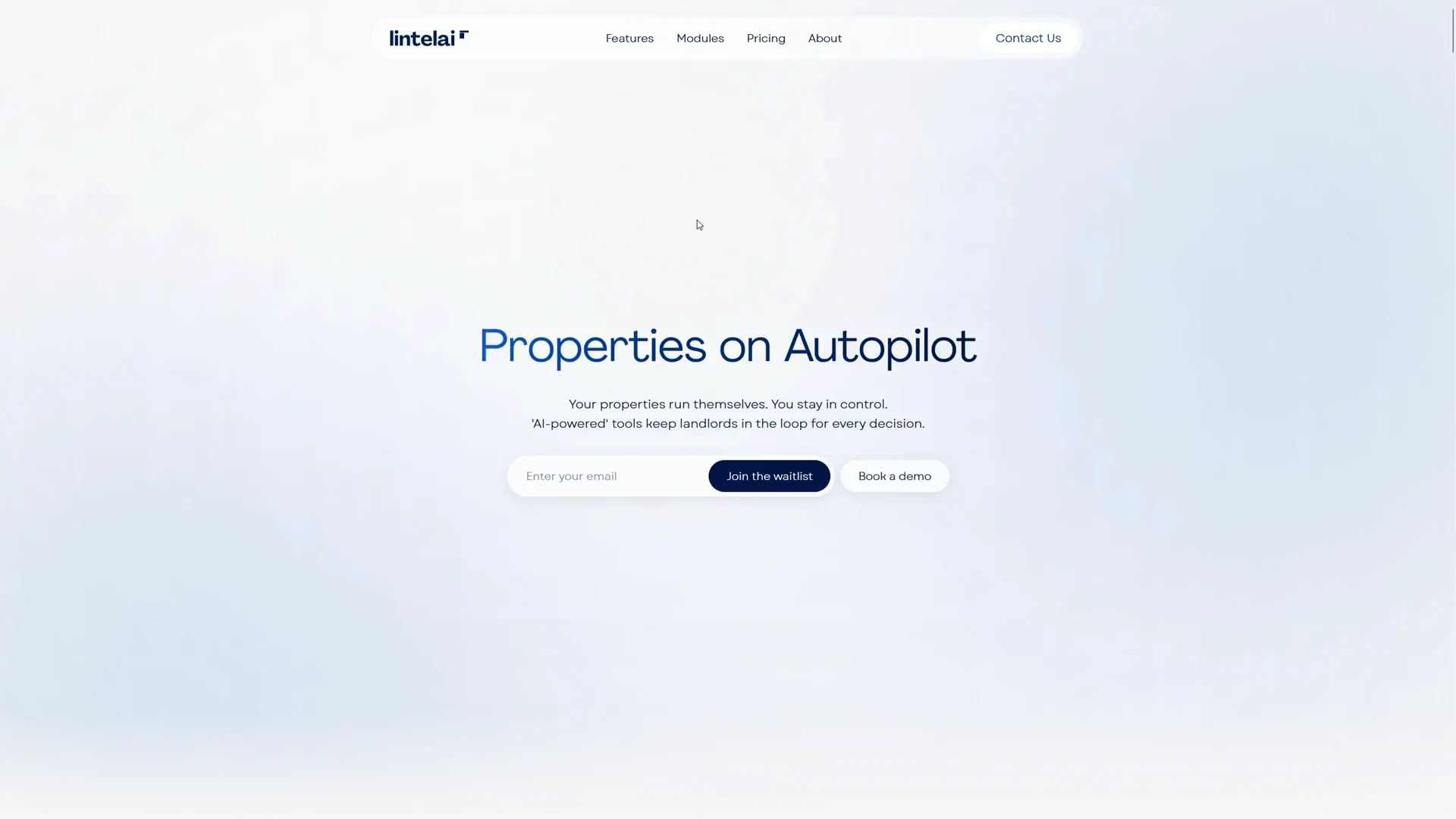 LintelAI marketing website cover